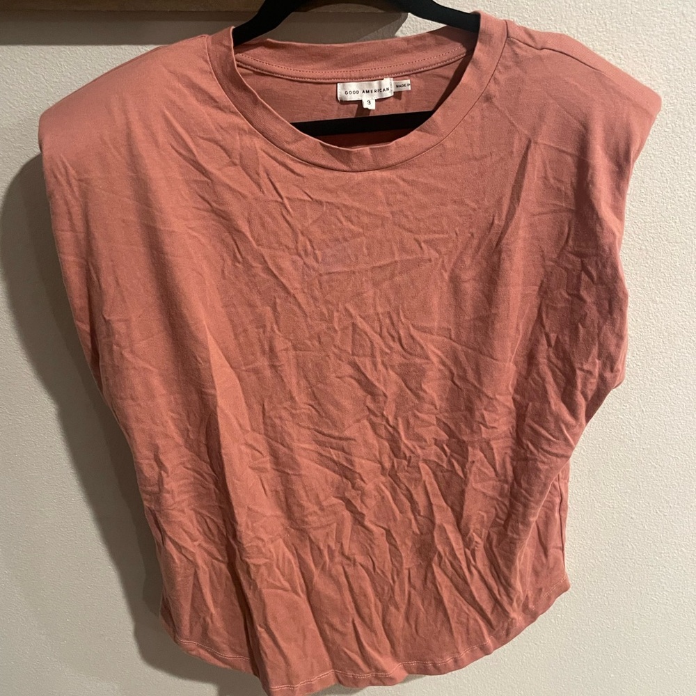 Good American Rust Sleeveless Tee Size 3xl‎